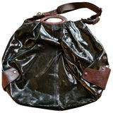 Marni black patent leather travel bag
