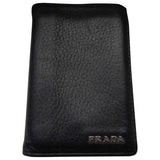 Prada black leather case