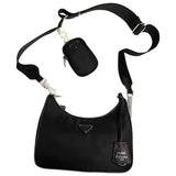 Prada re-nylon black synthetic handbag