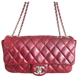 Chanel timeless/classique red leather handbag
