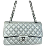 Chanel timeless/classique metallic leather handbag