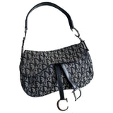 Dior saddle blue cloth handbag