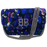 Balenciaga bb chain multicolour velvet handbag