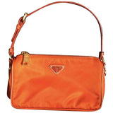 Prada tessuto  orange cloth handbag
