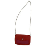 Dior red leather handbag