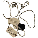Dior silver metal necklaces