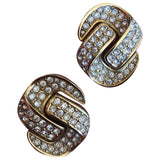 Dior gold metal earrings