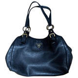 Prada black leather handbag