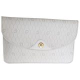 Dior white cloth clutch bag