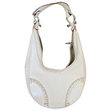 Burberry white leather handbag