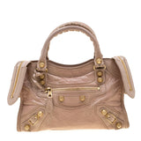 Balenciaga city beige leather handbag