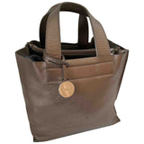 Furla gold leather handbag