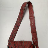 Dior d-fence red leather handbag