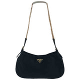 Prada tessuto  black cloth handbag