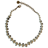 Dior white metal necklaces