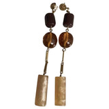 Dolce & Gabbana brown metal earrings