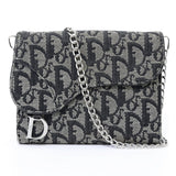 Dior saddle blue cloth handbag