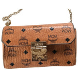 Mcm millie brown leather handbag