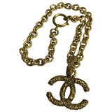 Chanel cc gold metal necklaces
