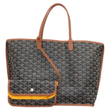 Goyard anjou black cloth handbag