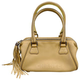 Chanel beige leather handbag
