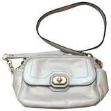 Coach white leather handbag