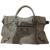Balenciaga city grey leather handbag