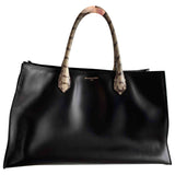 Balenciaga padlock black leather handbag