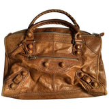 Balenciaga city brown leather handbag