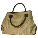 Lancel green cloth handbag