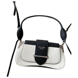 Prada sidonie white leather handbag