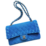 Chanel timeless/classique blue denim - jeans handbag