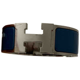 Hermès clic h blue metal bracelets