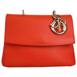 Dior be dior orange leather handbag