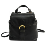 Coach black leather backpacks
