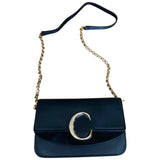 Chloé c black leather handbag