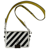 Off-white binder white leather handbag