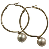 Celine hoop gold metal earrings