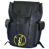 Louis Vuitton christopher backpack black leather bag
