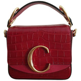Chloé c red patent leather handbag