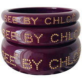 See By Chloé purple plastic bracelets