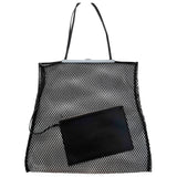 Celine clasp black cloth handbag
