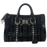 Versace black leather handbag