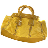 Prada yellow cloth handbag