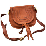 Chloé marcie red leather handbag