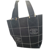 Chanel black cotton handbag