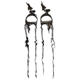 Dior silver metal earrings