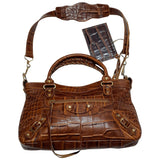 Balenciaga first brown crocodile handbag