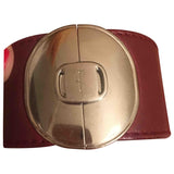 Salvatore Ferragamo burgundy leather bracelets