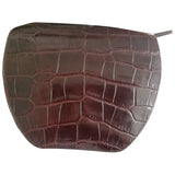 Staud brown leather clutch bag